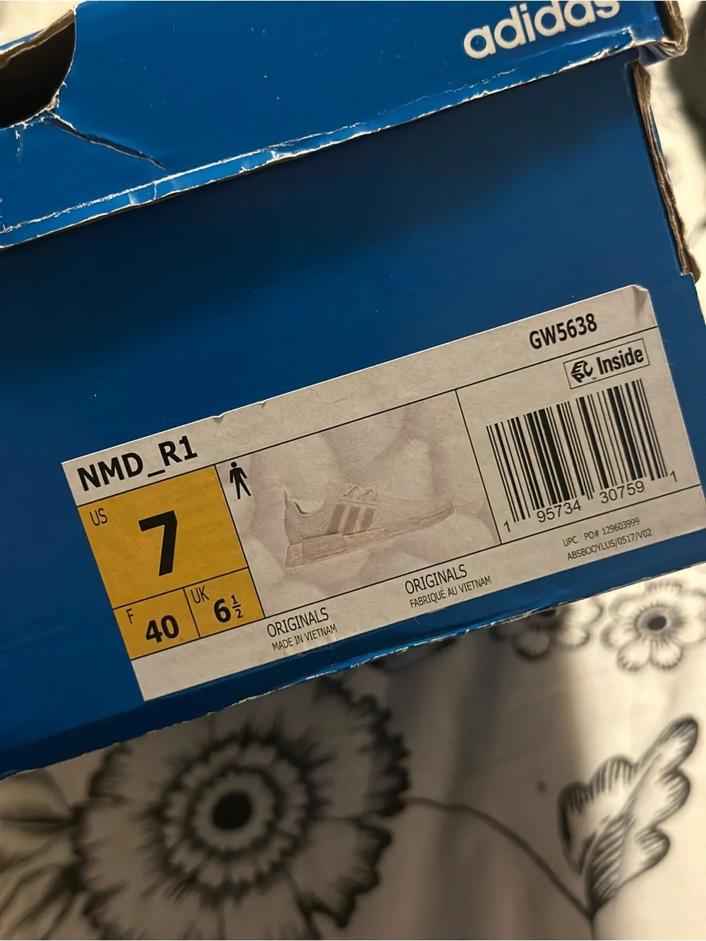adidas NMD R1 Trainers in Cream and Off-White